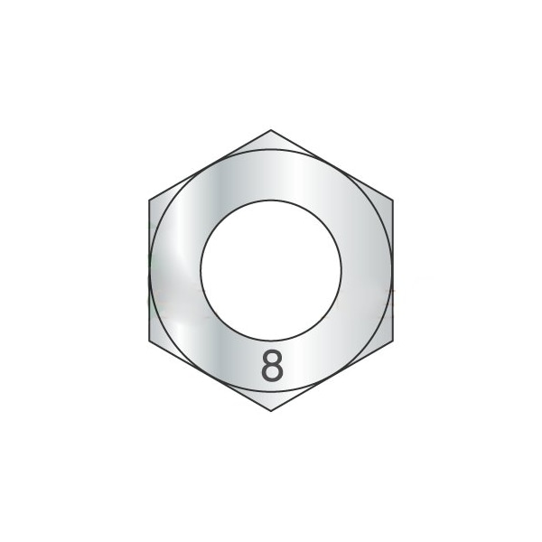 Newport Fasteners Hex Nut, M4-0.7, Steel, Class 8, Zinc Plated, 3.20 mm Ht, 12000 PK 338973 - main
